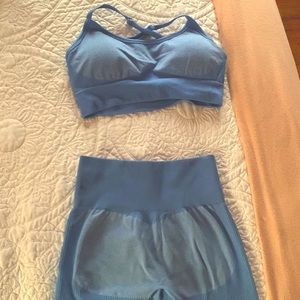 Baby blue workout set! Size S/M